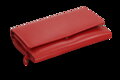 Červená dámska listová kožená peňaženka s poklopom 511-2120-31
