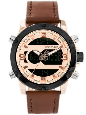 Hodinky pánske NAVIFORCE - NF9097 (zn043e) - brown/rosegold