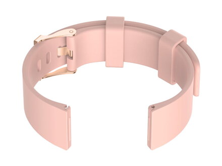 Gumový remienok na hodinky U15 - pink/rosegold - 22mm