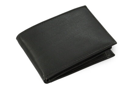 Čierna kožená mini peňaženka 513-0413A-60