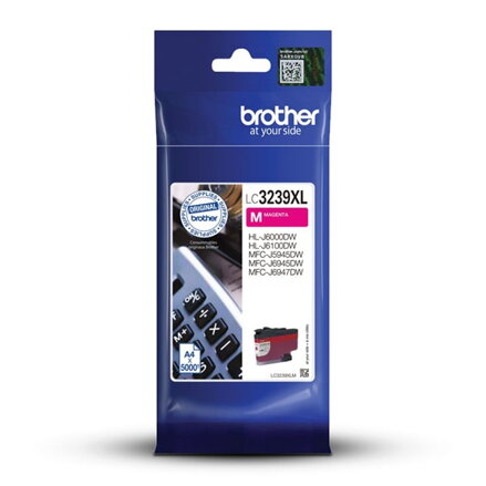 Brother originál ink LC-3239XLM, magenta, 5000str., Brother MFC-J5945DW, MFC-J6945DW, MFC-J6947DW, purpurová