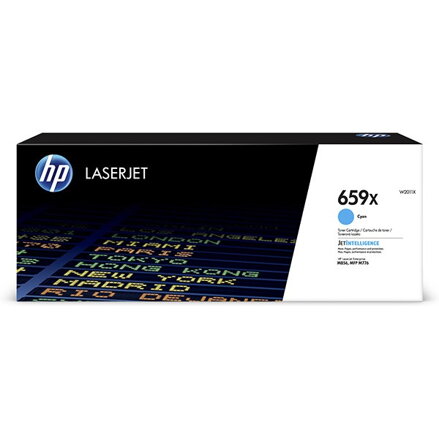 HP originál toner W2011X, cyan, 29000str., HP 659X, high capacity, HP Color LaserJet Enterprise M856dn,M856x,LaserJet En, O, azurová