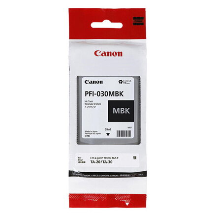 Canon originál ink PFI-030MBK, matt black, 55ml, 3488C001, Canon iPF TA-20, iPF TA-30, matt black