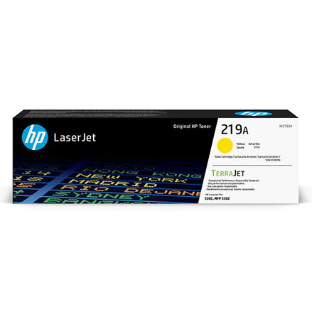 HP TerraJet originál toner W2192A, HP 219A, yellow, 1200str., žltá