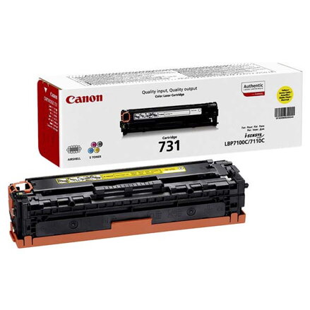 Canon originál toner CRG731, yellow, 1500str., 6269B002, Canon LBP-7100Cn, 7110Cw, MF 8280Cw, O, žltá