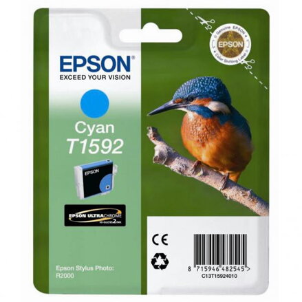 Epson originál ink C13T15924010, cyan, 17ml, Epson Stylus Photo R2000, azurová