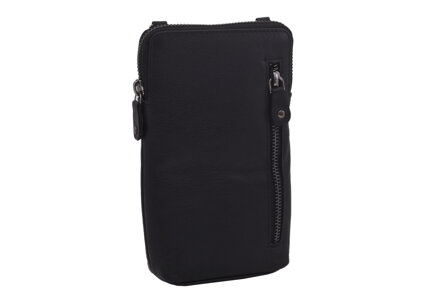 Dámska kožená crossbody kabelka čierna 2511539